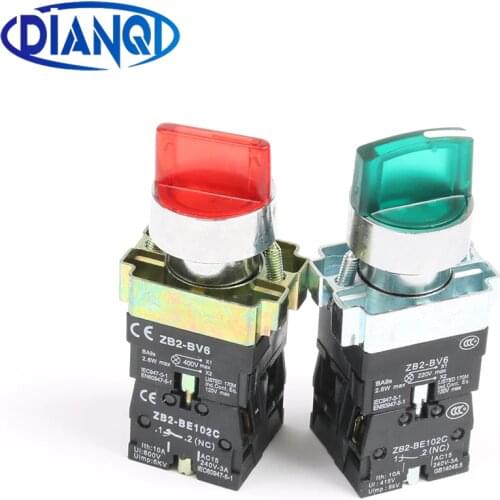 XB2-BK3365 BK3465 3 Position XB2-BK2465 BK2365 2 Position Rotary select switch witch light Latching self-Locking