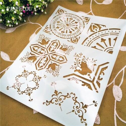 Disc mold shield DIY cake scrapbook stencils hollow Embellishments printing lace ruler Valentines Day