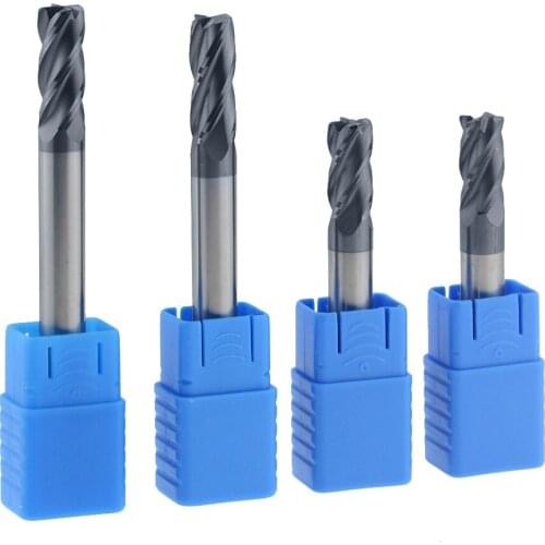 1PCS Shank Diameter 10mm Cutting 4 Flute Alloy Carbide Milling Tungsten Steel Milling Cutter End Mill For CNC Tool
