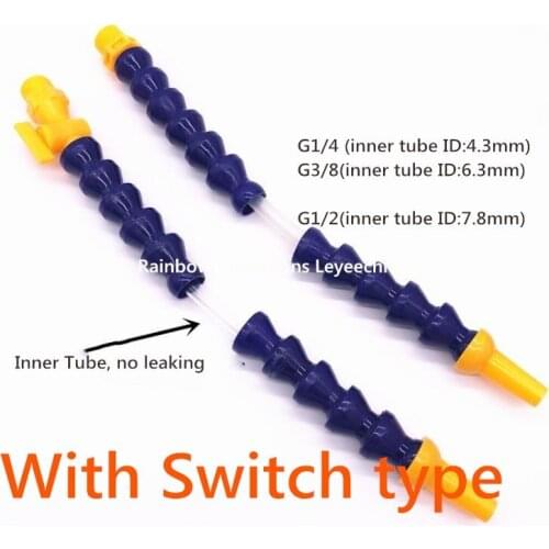 2pcs/lot ,G1/4,G3/8,G1/2 Universal Joint Flexible Oil Cooling Hose with inner tube switch , Length:300/400/500/600mm