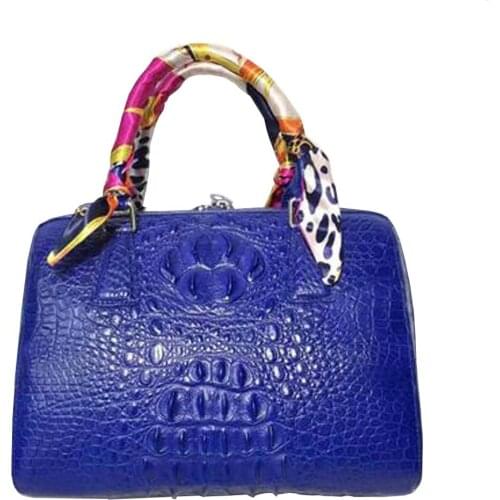 Hongsen new arrival crocodile leather female handbag multicolor pillow pack large capacity women handbbag