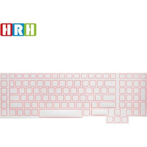 HRH 50pcs Waterproof Dustproof Unltra-thin Red Frame TPU Skin Keyboard Cover Protector For HP Shadow elf3 15-CE001TX