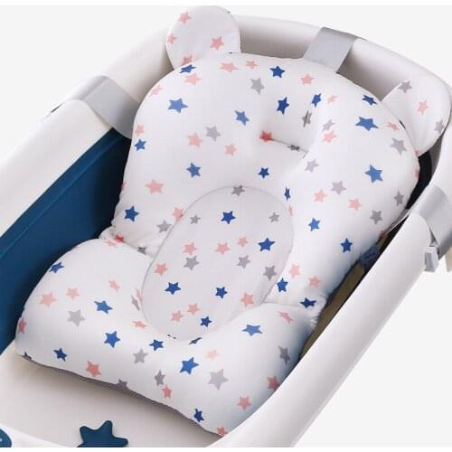 Quality Baby Bath Cushion Pad Bathtub Mat Infant Bath Pillow Nonslip Floating Bathing Tub Seat for 0-12 Months Newborn Baby