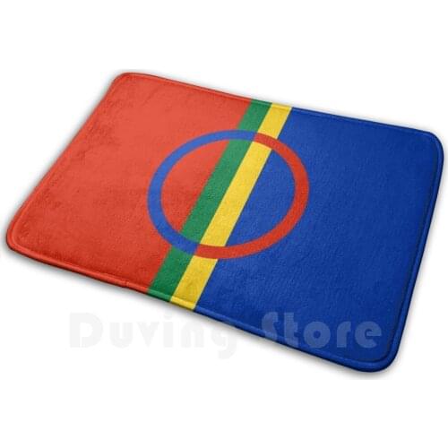 Sami Flag Mat Rug Carpet Anti-Slip Floor Mats Bedroom Samis Sami Saami Sames Samés Sámes Flag Flagshop Scandinavia Sweden Norway