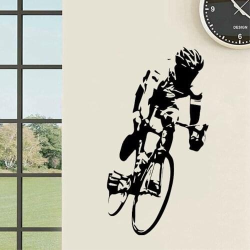Cycle Race Wall Sticker Vinyl Home Interior Removable Wall Decals For Boys Room Exercise Room Extreme Sport Wall Murals Y362