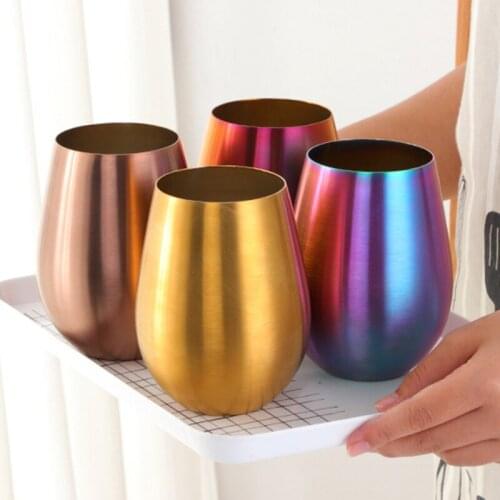New 500Ml Beer Wine Cup Beer Tumbler Cocktail Juice Milk Cup Metal Drinking Mug