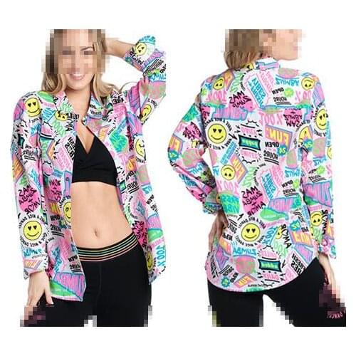 Zunbafitness new arrive stronger zumbawear running clothes blouse women clothes outwear T2447