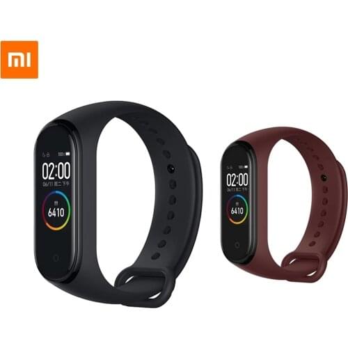Original Xiaomi Mi Band 4 Bluetooth 5.0 Heart Rate Sensor AMOLED Color Screen 5ATM Waterproof Miband Smart Bracelet APP Mi Fit