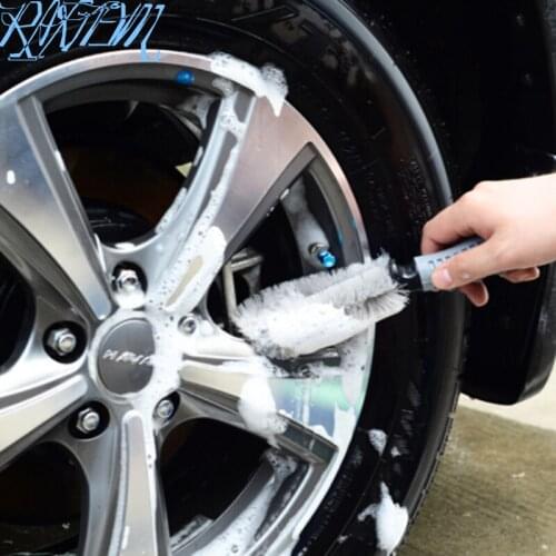 Car tire washing brush for BMW 1 3 4 5 7 Series X1 X3 X4 X5 X6 E60 E90 F15 F30 F35 AUTO Accessories