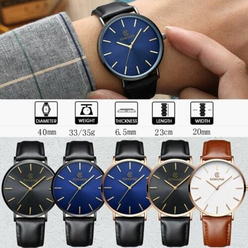 Sport Mens Watches Men Military Leather Waterproof Business Quartz Wrist Watch