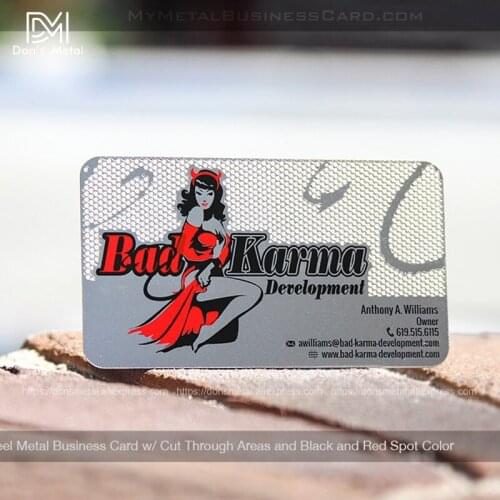 Stainless steel business card hollow metal card metal membership card design metal business card customization