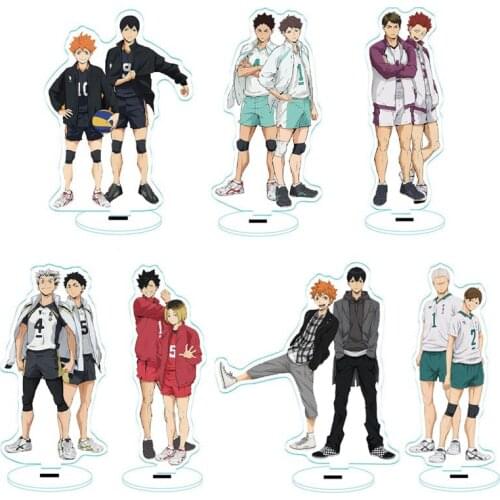Japan Anime Haikyuu!! Acrylic Stand Figure Model Table Plate Volleyball Boys Action Figures Toys Activities Desk Decor Ornaments