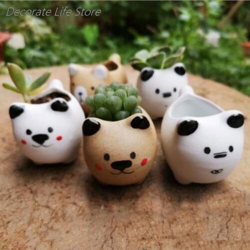 Animal Flower Pot Ceramic Vase Planter Desktop Ornaments Home Decor Garden Pot