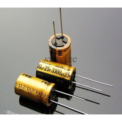 1pc Nichicon FW 3300uF/25V Electrolytic Capacitors Hi-Fi Audio
