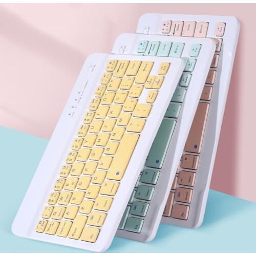 10“ Keyboard Mini Wireless Bluetooth Mouse Jelly Comb Rubber keycaps Rechargeable for iPad Tablet PC Laptop клавиатура для пк