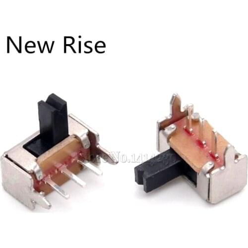 100Pcs 3 Pin PCB 2 Position 1P2T SPDT Miniature Slide Switch Side Knob SK12D07VG4