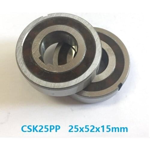 100pcs CSK25PP 25mm One Way Clutch Bearing With dual keyway 25x52x15 mm Sprag Freewheel Backstop Bearing 25*52*15mm