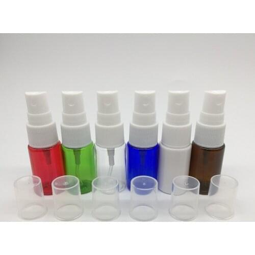 120pcs/lot 10ml PET colorful mist spray bottles, plastic empty refillable perfume atomizer container
