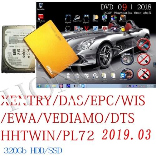 Adapted to MB STAR C4/C5 2020 06 full Software contain X ENTRY/DAS/EPC/WIS/EWA/VEDIAMO/DTS-Monaco/HHTWIN/PL72 with 320GB HDD/SSD
