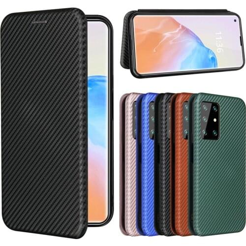 For Cubot X30 Case 6.4 inch Fashion Carbon Fiber PC Hard Card Holder Slim Leather Case For Cubot X30 Wallet Flip Cover