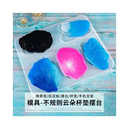 DIY Crystal Epoxy Large Swing Table Mold Coaster Collection Multi-Specification Base Tea Cup Mat Silicone Mould