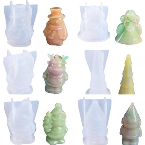 DIY Christmas 3D Doll Decorations Casting Silicone Mould Crafts Jewelry Making Tool Crystal Epoxy Resin Mold