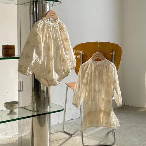 2021 Summer Hot Sale Fashion Long Sleeve Clothes Sets Baby Girl Pretty Embroidery Thin Cotton Dress Children Romper Jumpsuits