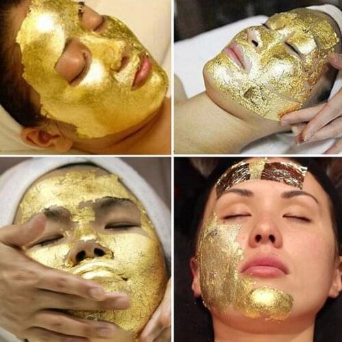 10 Pcs Edible 24K Gold Leaf Sheets 8 X 8 Cm Pure Genuine Facial Edible Gold Leaf For Cooking Cakes & Chocolates Decoration