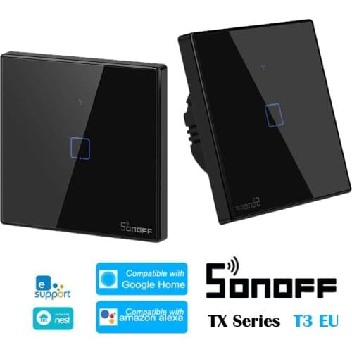 SONOFF TX Series T0 T1 T2 T3 EU US UK WiFi DIY Wall Switch For EWelink APP Smart Remote Control Work With Google Home Alexa