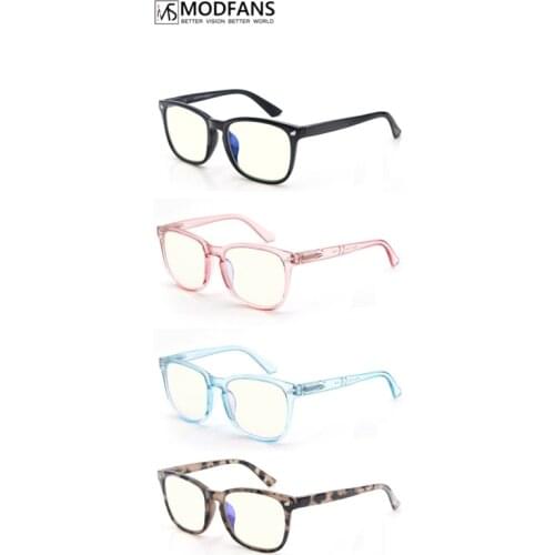 MODFANS Anti Blue Ray Reading Glasses,Blue Light Blocking,Anti Glare Eyestrain Readers for Men Women,Spring Hinge,with Diopter