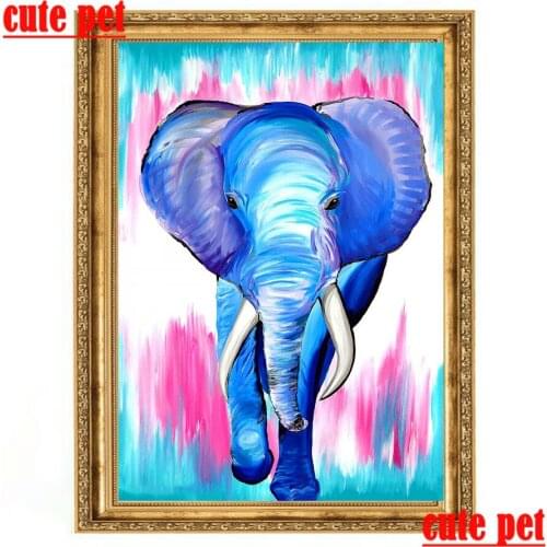 No Frame gift DIY Painted elephant cross stitches full drill diamond wallpaper Paintings Art Diamond Embroidery Home Wall Decor