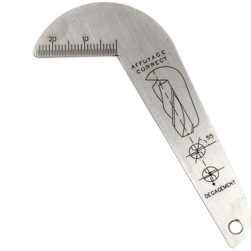 Mini Professional Metal Corner Edging Measuring Tool Sharpening Twist Drill Bits 118 Degree Double Sides Angle Gage Portable