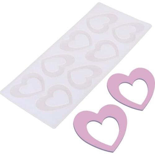 Baking Mold Fondant Chocolate Gumpaste Mold Kitchen Dessert Baking Gadgets Aroma Gypsum Mold 8 Love Shape Silicone Mold