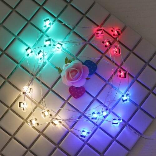 Music Note Shape LED 2.2M Copper Wire String Lights Waterproof Holiday lighting For Wedding Party Decoration Light