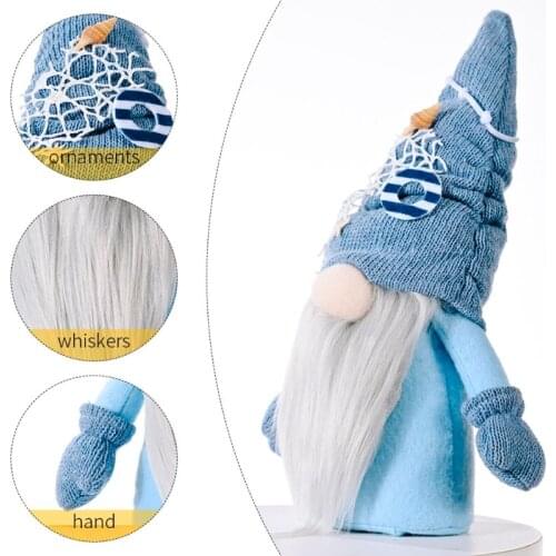 T84E Summer Ocean Gnome Shell Tomte Nisse Scandinavian Swedish Elf Farmhouse Decor