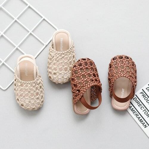 Baby Girl Shoes Summer New Little Girls Woven Sandals Toddler First Walkers Lightweight Kids Princess Shoe SHG001