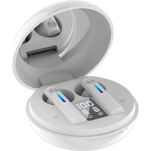 TWS Wireless Bluetooth Headphones In-ear Headsets Waterproof Noise Canceling Stereo Super Bass Headsets Mirrored Earbuds