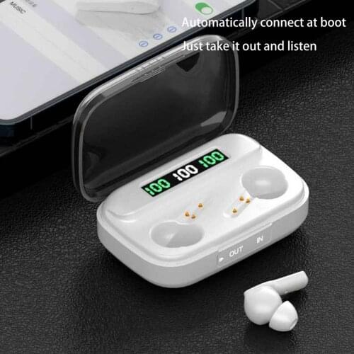 30pcs 209 TWS Bluetooth Earphones with Microphone Wireless Headphones Stereo V5.1 Touch Control Power Bank Led Display Headset
