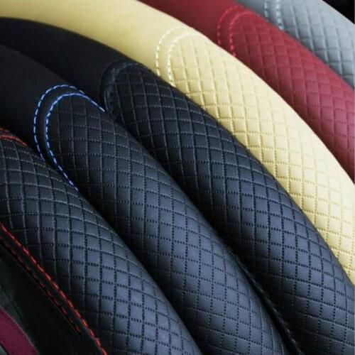 Universal Car Fiber skin Steering Wheel Cover Breathable Elastic Car Auto Elastic Skid Proof Steering-wheel Covers Car Styling