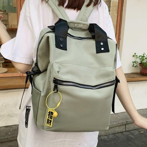 Waterproof Nylon Women College Student Backpack Double Shoulder Travel Rucksack Book Schoolbag For Teenage Girl Boy High Quality