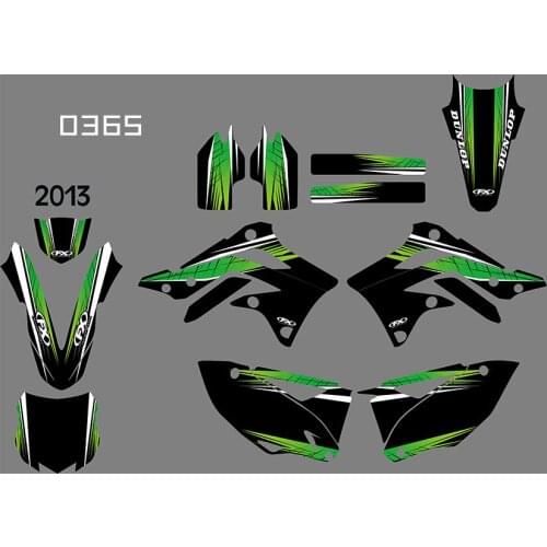 0365 motorcycle Team Graphic & Backgrounds Decal Stiker Kits for Kawasaki KXF450 2013