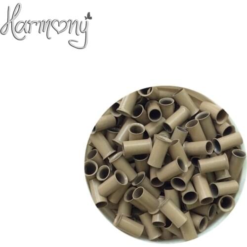 1000pcs/lot) 3.0*2.6*6.0mm 6# Medium Blonde Copper Micro Links for pre-bonded hair 8 colors for your choices