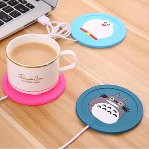 2019 Newest Hot Useful USB Warm Cup Cute Cartoon Heating Mat Warm Pad Electric Insulation Coaster for Coffee Tea