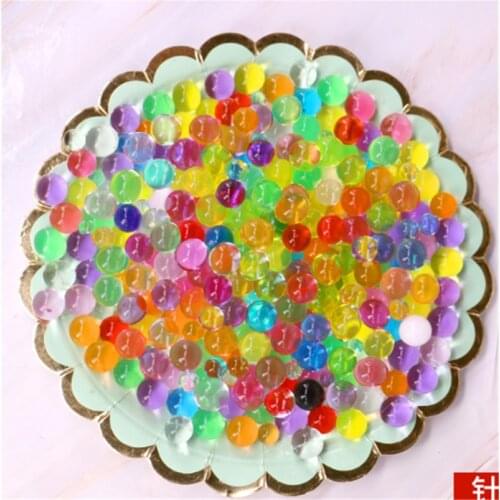 500 Pcs White Crystal Mud Hydrogel Crystal Soil Outdoor Water Beads Vase Soil bonsai plant Grow Magic Balls Kids Toy Decor