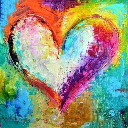 5D DIY Diamond Painting Full Square/Round Drill "Color heart" 3D Embroidery Cross Stitch gift Home