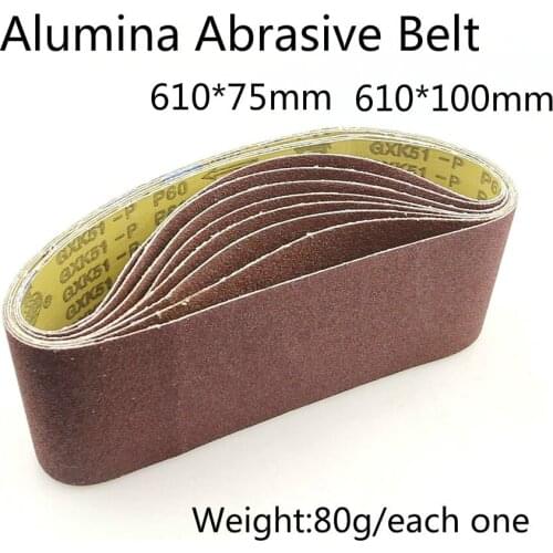 10pcs 610*75mm 610*100mm Abrasive Sanding Belts grit 40 - grit 600 for Wood Soft Metal Polishing Free Shipping