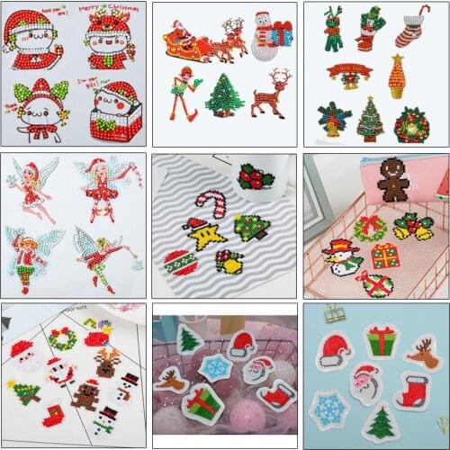 Christmas Style 5D Diamond Painting Diy Diamond Sticker Cross Stitch Mosaic Embroidery Cup Phone Book Decoration Gift