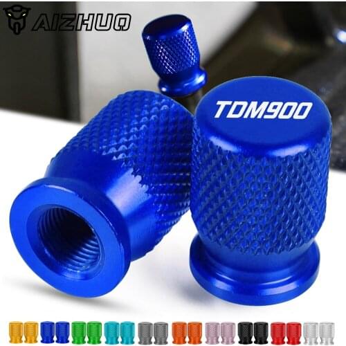 TDM CNC Aluminum Motorcycle Tire Valve Air Port Cover Caps Accessories FOR YAMAHA TDM900 2004-2014 2013 2012 2011 TDM 900 LOGO