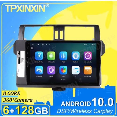 PX6 IPS Android 10.0 6G+128G Carplay 360 Camera For Toyota Prado 2014-2017 Multimedia Player Radio Tape Recorder Video Navi GPS