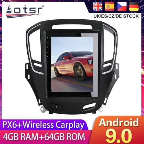 For Buick Regal Opel lnsignia 2013-2017 Tesla styel Android 9 Car DVD GPS Navigation Radio AutoStereo Multimedia Palyer HeadUnit